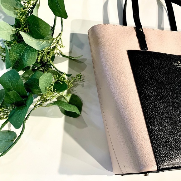 Kate Spade Grand Street Sadie Leather Tote Pink & Black - Picture 4 of 12